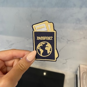 Borduurpatch paspoort: opstrijken, aannaaien | Cadeau voor reizigers, reisjunkie