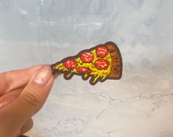 Pizza Embroidery Patch - Aufnäher zum Aufbügeln, Aufnähen, Essen, Kawaii Patches