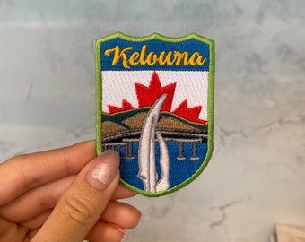 Kelowna Embroidery 3" Travel Patch - Iron On Canada British Columbia City Country Souvenir