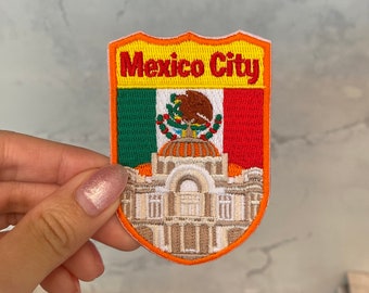 Mexico City Travel Embroidery Patch - Iron On, Sew On, North America Patch