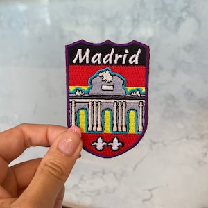 Madrid Spain Europe Travel Embroidery Patch - Iron On, Sew On, Kawaii Patches, Patch for Traveller, Major City Patch, Country Patch