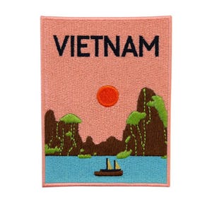 Vietnam Embroidery 3" Travel Patch - Iron On Asia South East Asia SEA City Country Souvenir