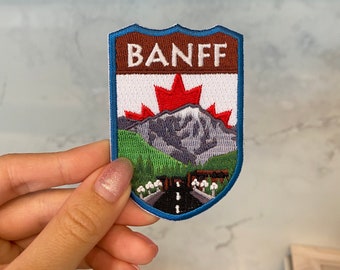 Banff Canada Travel Embroidery Patch - Iron On, Sew On