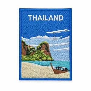 Thailand Embroidery 3.5" Travel Patch - Iron On Asia SEA South East Asia City Country