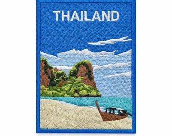 Thailand Embroidery 3.5" Travel Patch - Iron On Asia SEA South East Asia City Country