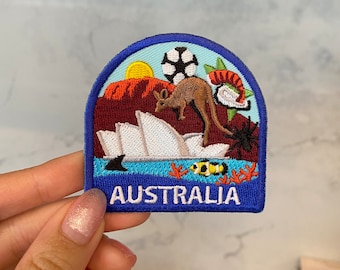 Australia Travel Embroidery Patch - Iron On, Sew On