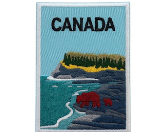 Canada Embroidery 3" Travel Patch - Iron On North America City Country Souvenir National Parks