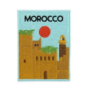 Marokko-borduurwerk 3" reispatch - opstrijkbaar Afrika Souvenir stad Country