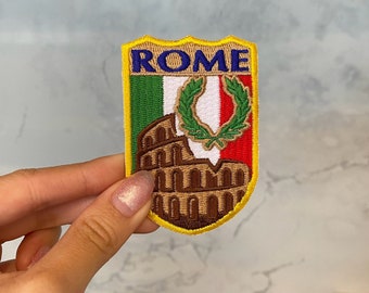 Rom Italien Reise Stickerei Patch - Aufnäher zum Aufbügeln, Aufnähen, Europa Patch, Aufnäher für Reisende, Italia Patch, Kawaii Patches, Großstadt Patch