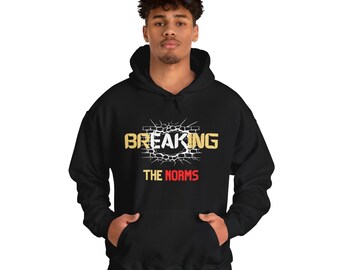 Mens Brick Explosion Colorful and Relaxing Graphic Drawstring Long Sleeve Unisex Heavy Blend™ Hooded Sweatshirt Breaking The Norms