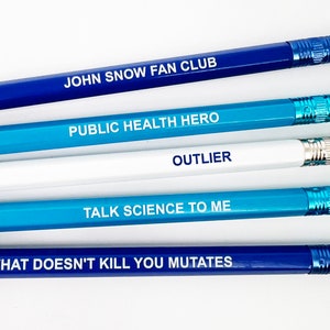 Volksgesundheit Bleistifte - Epidemiologie Edition - Blau Weiß - 5er Pack