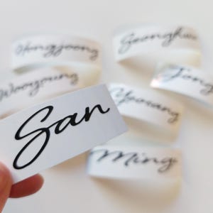 Ateez Members Cursive Name Vinyl Decal Stickers with Freebie Vinyl Pack