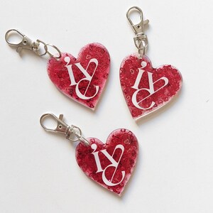 IVE Heart Glitter Keychain