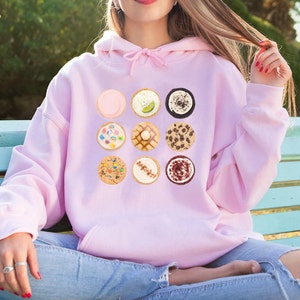 Cookie Lover&#39;s Hoodie | Cute Cookie Print Pullover | Foodie Gift | Cozy Winter Hooded Sweatshirt | Sweet Treats | Dessert Theme Jacket