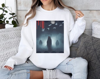 spooky Halloween long-sleeve, Halloween sweatshirts, Halloween sweatshirt women, Halloween sweatshirt for men, Crewneck Halloween sweatshirt