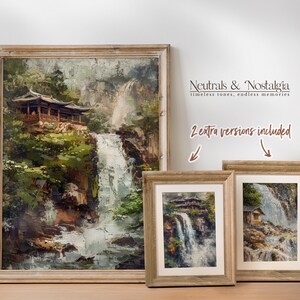 Huangguoshu Waterfall & Anshun's Traditional | Set of 3 China Oil Paintings | Scenic Beauty and Culture | Digital Prints