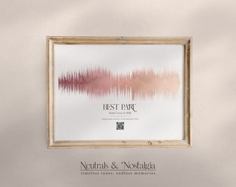 Gradient Soundwave Art for Valentine's Day - Watercolor Style, Personalized Gift, Anniversary Gift Idea, Custom Sound Wave Print