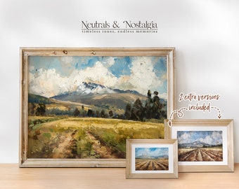 Cotopaxi | Set of 3 of High Altitude Potato Terraces Artworks | Ecuador Potato Fields | Digital Art | Printable Wall Decor | Nature Prints