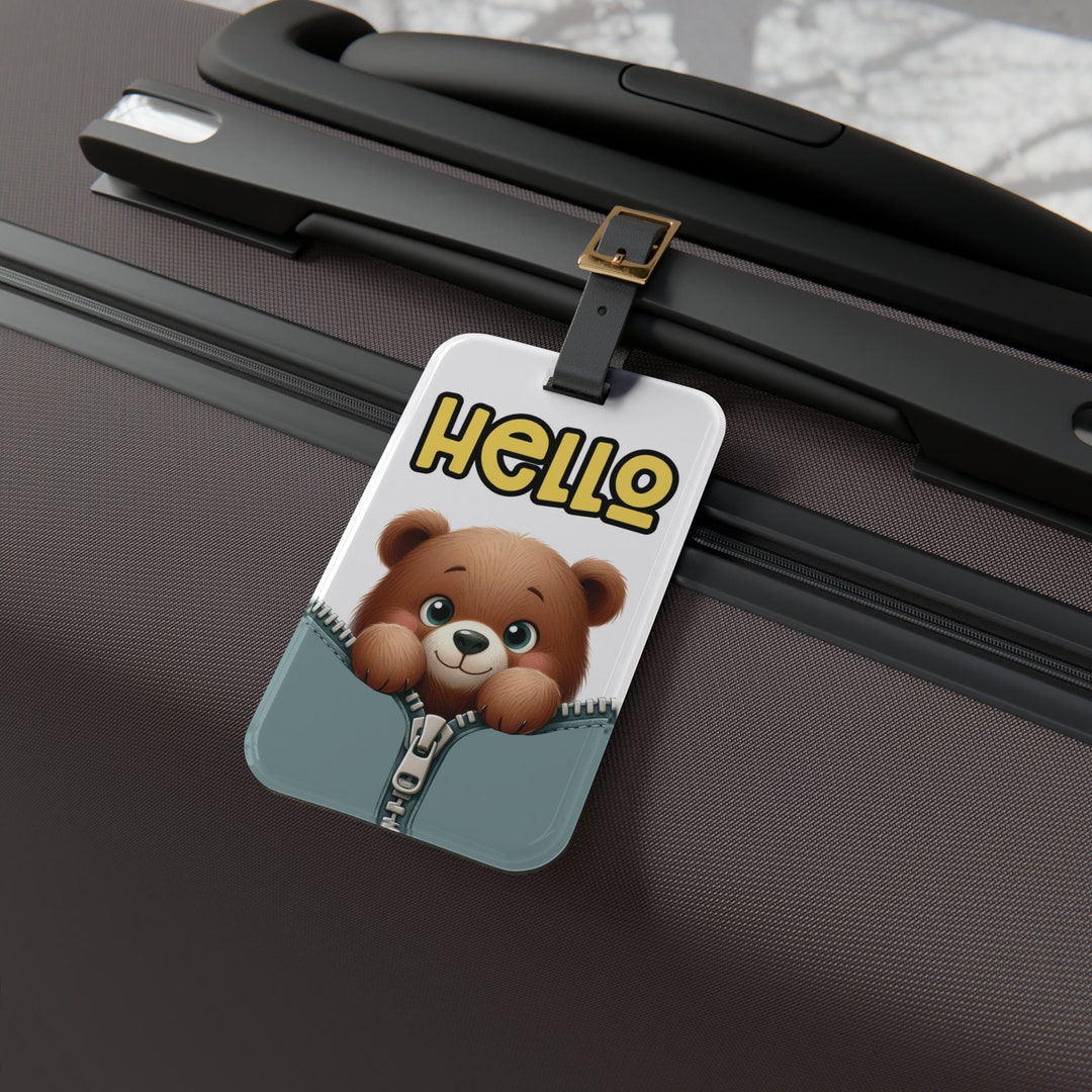 Bear Cute Luggage Tag for Kids, Best for Travel, Best for Gifts