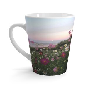 Wildflower Morning artist coffee tea mug original photography, artist made, Easy Gift, flowers