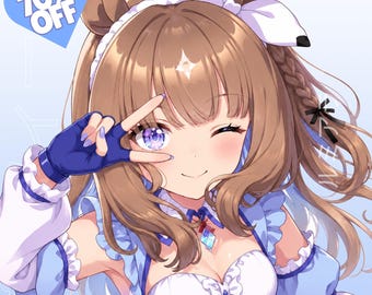 Aangepast animekarakter profielfoto commissie, PBB-personage, animekunst, gepersonaliseerd avatarpictogram, Vtuber