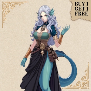 Custom Fantasy Character | RPG Character | Dungeon and Dragons | DnD Portrait character commission | Anime Styled DnD Characters Fantasy