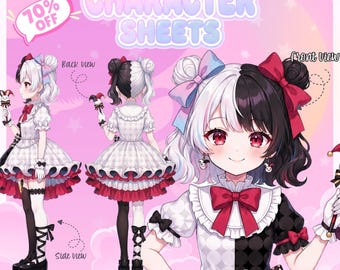 カスタムアニメキャラクターシート｜リファレンスシート｜カスタム