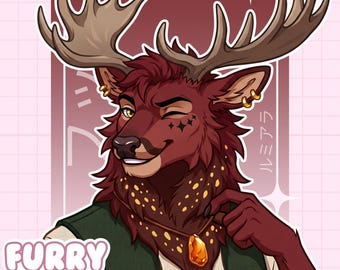 Custom Furry Art Commission, Fursona Profile Picture, Custom Furry PFP, Personalized Anthro Character Drawing, Furry Art, Fursona Commission