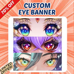 Aangepaste Twitch-banner | Aangepaste oogbanner | Oogbanner | Twitchbanner | Bannerontwerp | Anime-illustratie | Didcord | Youtube | Twitter