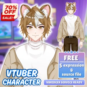 Custom Live2d-commissie | Aangepast Vtuber-model | Live2d-modelcommissie | Anime-kunst | Pngknol | Commercieel gebruik | Vtuber-item