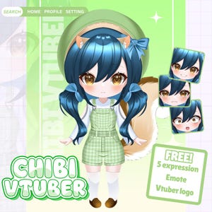 CUSTOM CHIBI VTUBER | Custom Vtuber Model | Vtuber Character | Live2d Model | Vtuber Design | Anime Character | Live2D Character