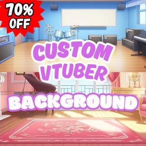 カスタム Vtuber 背景 | Vtuber アニメーション背景 | Vtuber の美しい部屋の背景 | Twitch オーバーレイ | Vtuber アセット | Vtuber