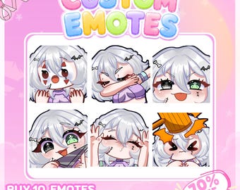 Custom Chibi Twitch Emotes Commission | Custom Animated Emotes | Emotes | Discord emotes | Twitch Emotes