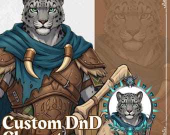 Arte de personajes de DnD personalizado / Comisión de DnD / Hoja de personaje de DnD / Comisión de RPG de fantasía / Comisión de RPG de fantasía / Diseño de personajes de fantasía