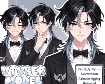 Custom Vtuber Model Live2d Commission | Vtuber Assets | Vtuber female & male | Vtuber Model Commission | Vtuber model | Anime Art