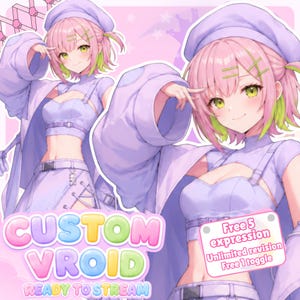 Custom 3D Vroid Model Commission | 3D VTuber Avatar | Vroid Model | VRchat Avatar | Vroid Character