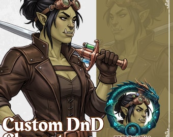 Arte de personajes de DnD personalizado / Comisión de DnD / Hoja de personaje de DnD / Comisión de RPG de fantasía / Comisión de RPG de fantasía / Diseño de personajes de fantasía