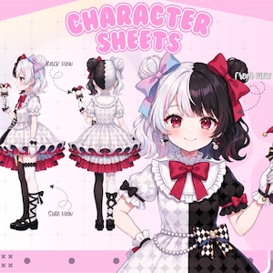 カスタムアニメキャラクターシート｜リファレンスシート｜カスタムキャラクターシート｜Vtuberキャラクターシート｜アニメリファレンスシート