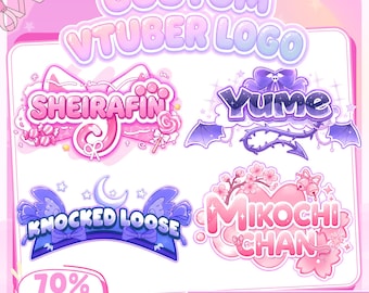 Süßes Vtuber Logo Text oder Animiert | Vtuber Logo | Logo für Stream | Logo auftrag | Vtuber Logo Auftragsarbeit | Vtuber
