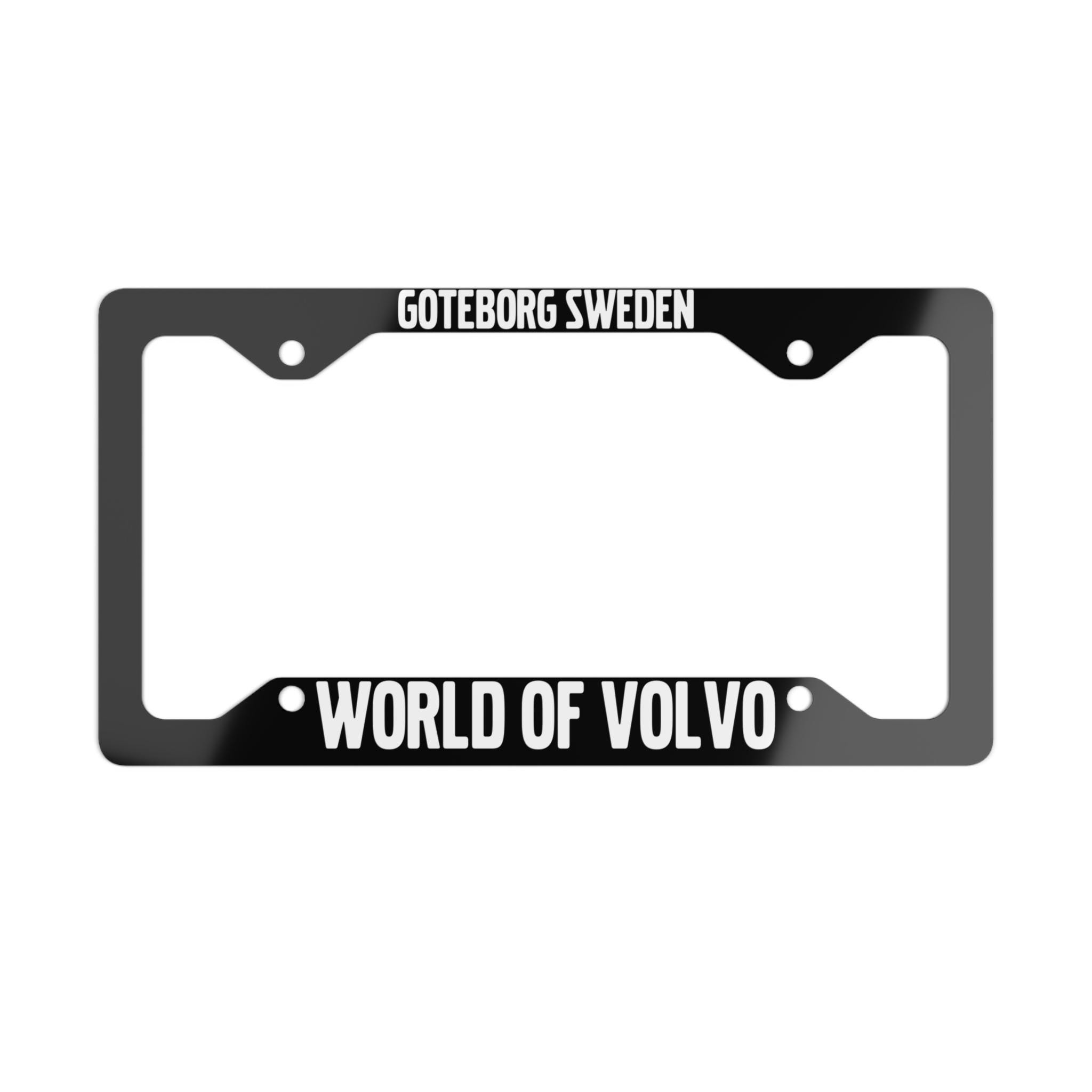 World of Volvo Cars GOTEBORG Sweden Black Metal License Plate