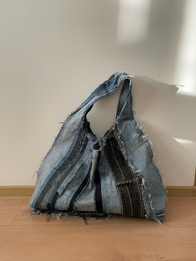 【WONDER WONDER】Cargol Y2K Heart Mirror Denim Cross Bag CAGOL Y2K Heart Denim Tote Crossbody Bag - WONDER WONDER