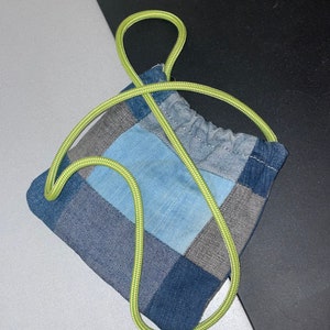 Mini crossbody bag Upcycled denim bag Patchwork bag Crossbody purse image 7