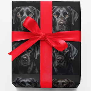 Festive Christmas Chocolate Lab Gift Wrap - Red – The Crafted Bee Co.