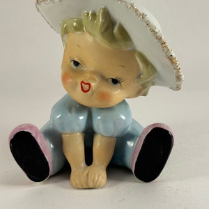 1950&#39;s Little Girl Head Vase Japan