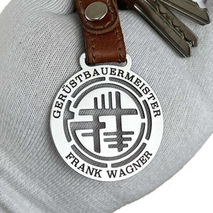 Master Scaffolder Pendant | Scaffolder Gift | Personalized Keychain | Keychain with Engraving | Stainless Steel Pendant