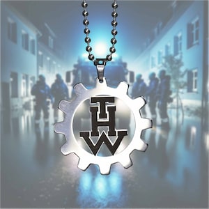 THW Stainless Steel Necklace | Durable Pendant with Double-Sided Engraving | High-Quality THW Gift