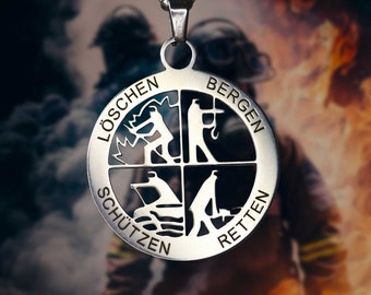 Brandweerman cadeau | Gepersonaliseerde ketting | Cadeau voor eerstehulpverlener | Bijpassende kettingen | Cadeau voor brandweerman | Cadeau voor brandweerman-echtgenoot