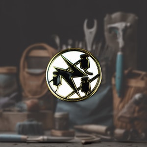 Electrician Pin | Electrician Lapel Pin | Gift for Craftsmen | High-Quality Enamel Pin