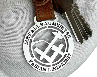 Master Metalworker's Union Keychain – Forged in Fire – Unique Gift for Skilled Metal Craftsmen | special gift