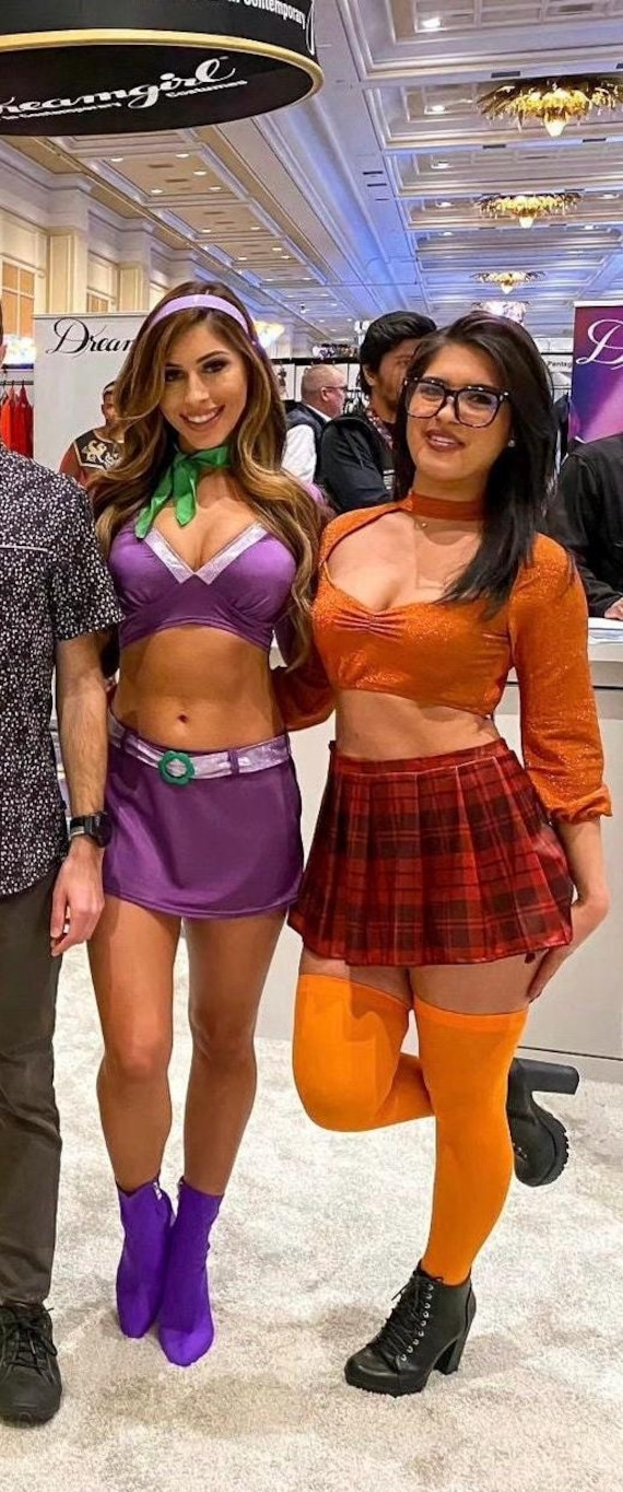 Sexy Adult Women Cosplay Costume orange Velma Long Sleeve Turtleneck scoobydoo Mystery Gang book Smart Babe daphne meddling Cutie halloween Etsy